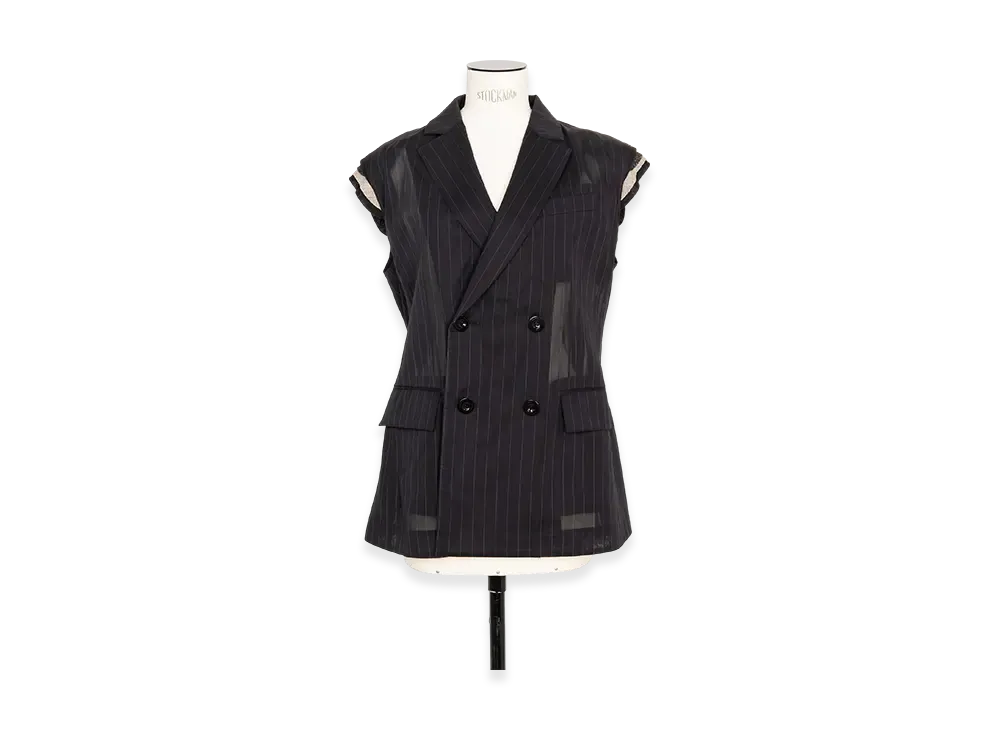sacai High Twist Voile Vest "Black"