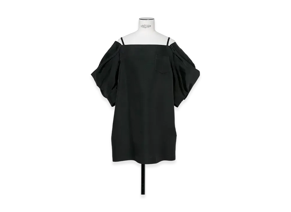 sacai Double-Faced Silk Cotton Pullover "Black"