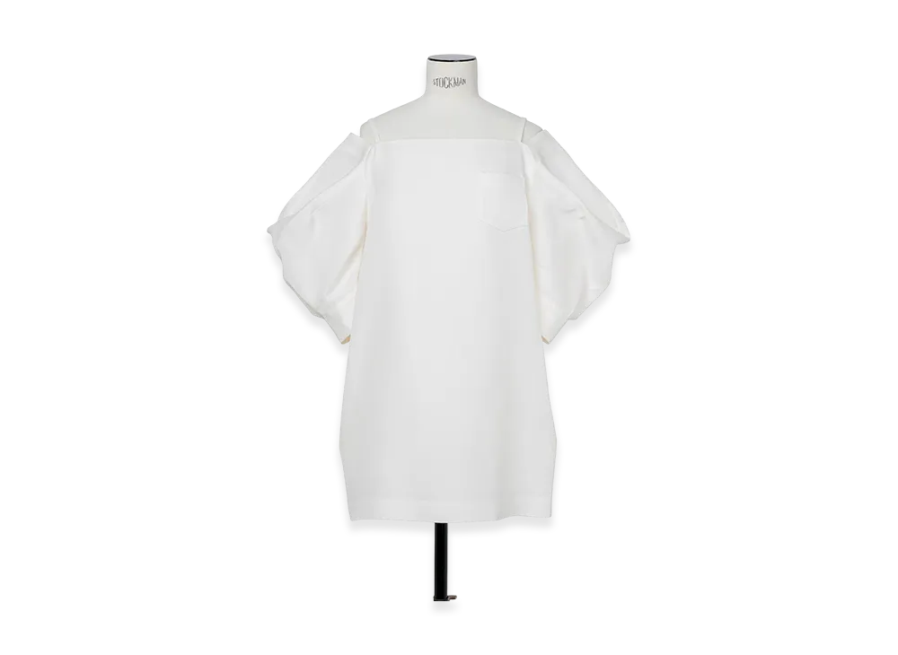 sacai Double-Faced Silk Cotton Pullover "Off White"
