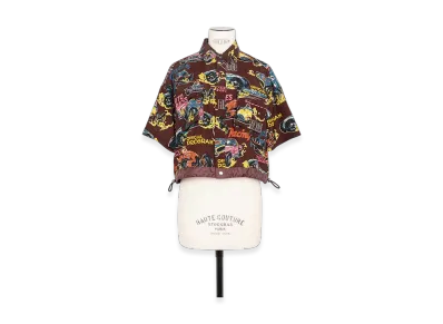 sacai Car Race / Tropical Print Shirt "Bordeaux"