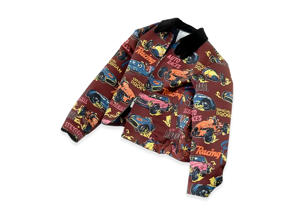 sacai Car Race / Tropical Print Jacket "Bordeaux"