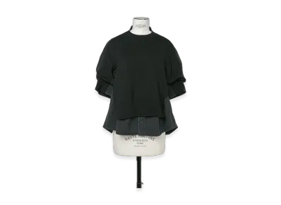 sacai Denim Mix Knit Pullover "Black"