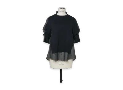 sacai Denim Mix Knit Pullover "Indigo"