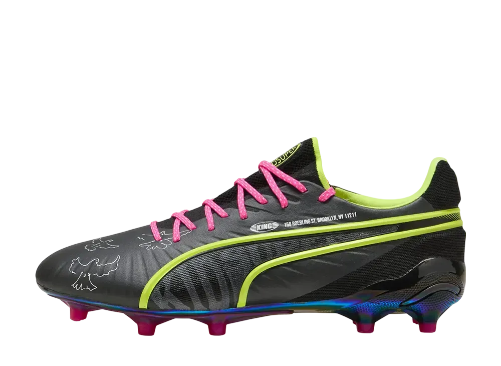 キッドスーパー × プーマ キング アルティメイト FG/AG "プーマブラック/エレクトリックライム/ストロンググレー/ラヴィッシュ/プーマホワイト"