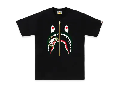 A BATHING APE ABC Camo Milo Shark Tee "Black/Green"