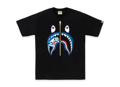 A BATHING APE ABC Camo Milo Shark Tee "Black/Blue"