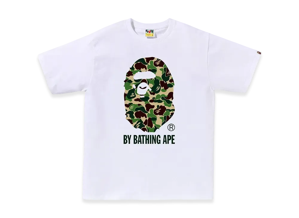 A BATHING APE ABC Camo By Bathing Ape Tee "White/Green"