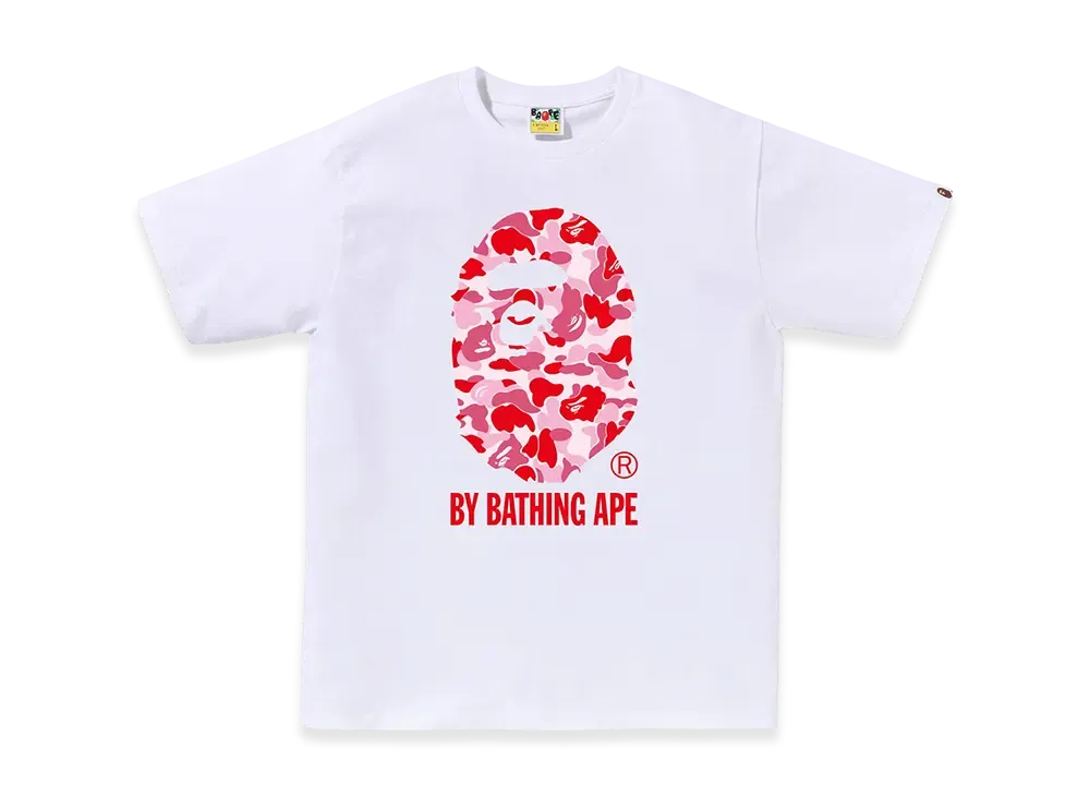 A BATHING APE ABC Camo By Bathing Ape Tee "White/Pink"