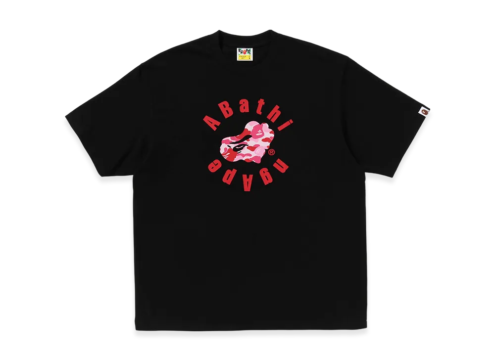 A BATHING APE ABC Camo Heart Ape Relaxed Fit Tee "Black"