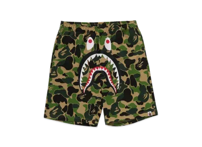 A BATHING APE ABC Camo Shark Sweat Shorts "Green"