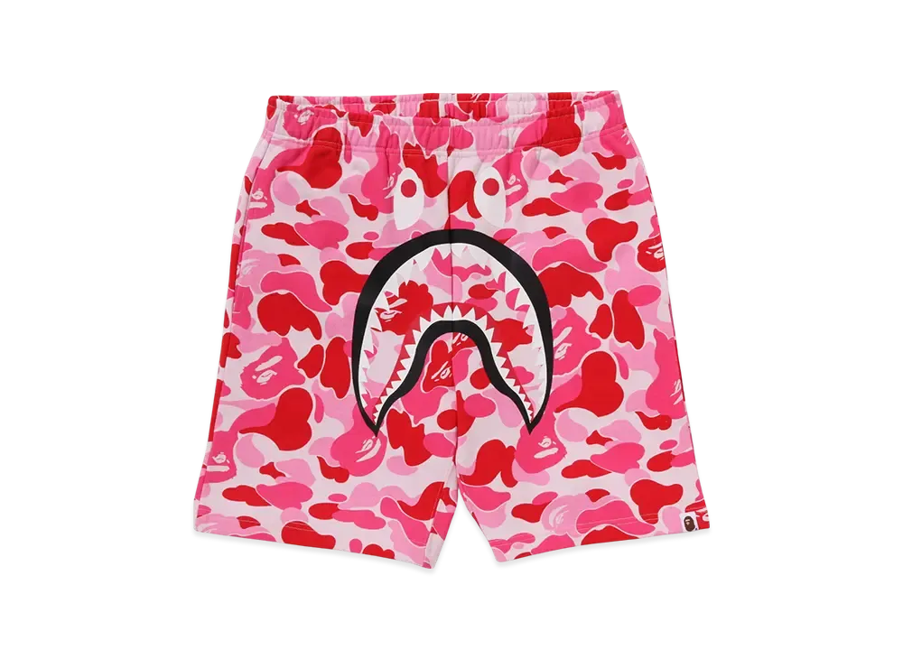 A BATHING APE ABC Camo Shark Sweat Shorts "Pink"