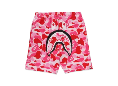 A BATHING APE ABC Camo Shark Sweat Shorts "Pink"
