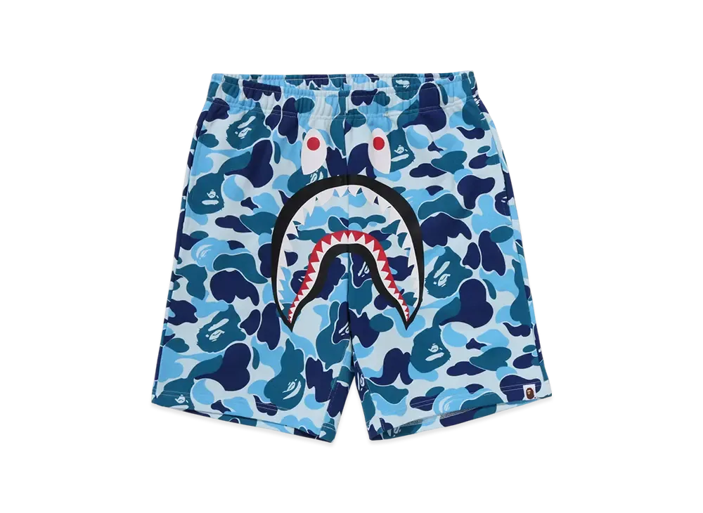 A BATHING APE ABC Camo Shark Sweat Shorts "Blue"