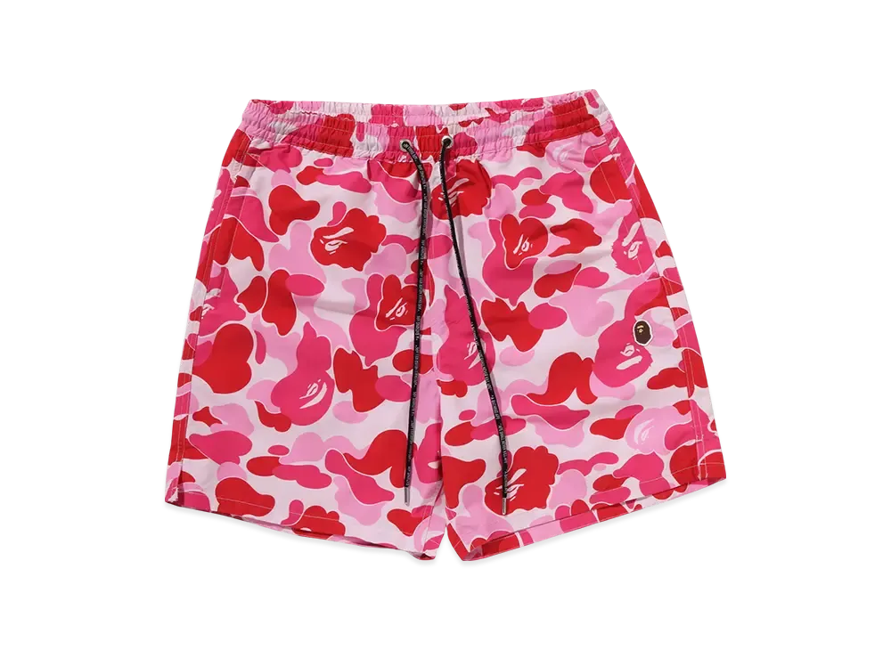 A BATHING APE ABC Camo One Point Relaxed Fit Water Shorts "Pink"