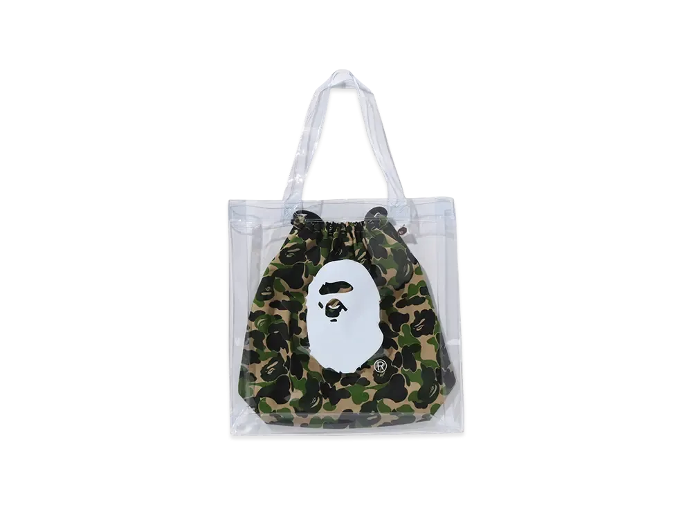A BATHING APE ABC Camo Clear Tote Bag "Green"