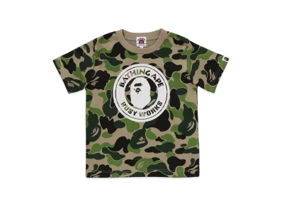 A BATHING APE ABC Camo Busy Works Tee Kids "Green"