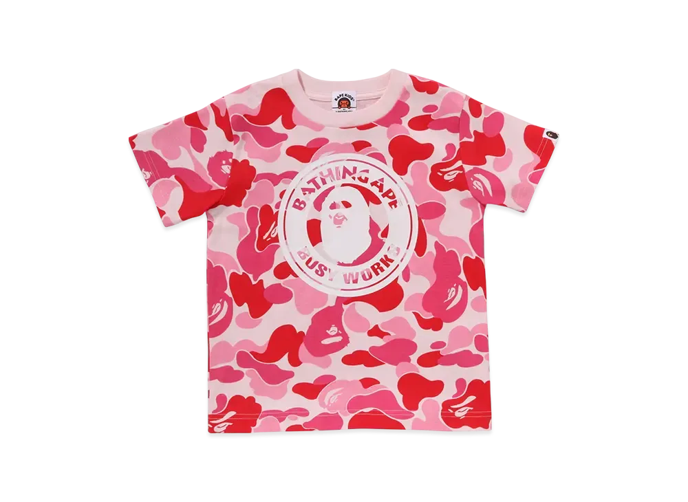 A BATHING APE ABC Camo Busy Works Tee Kids "Pink"