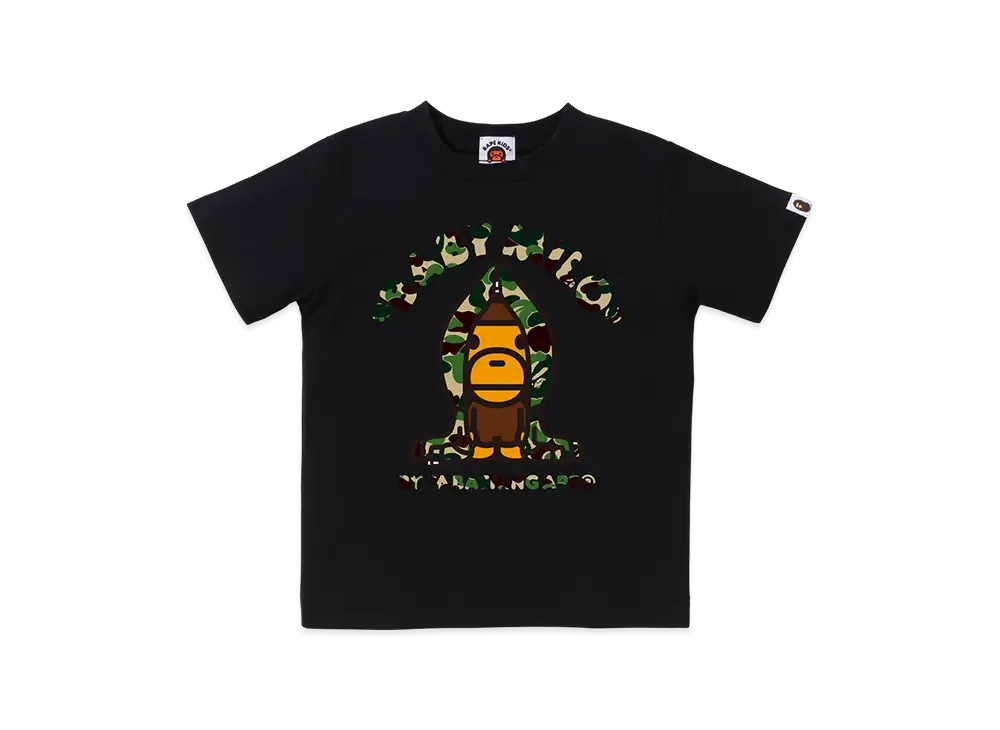A BATHING APE ABC Camo Milo Hoodie Tee Kids "Black/Green"
