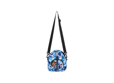 A BATHING APE ABC Camo Milo Shark Mini Shoulder Bag Kids "Blue"