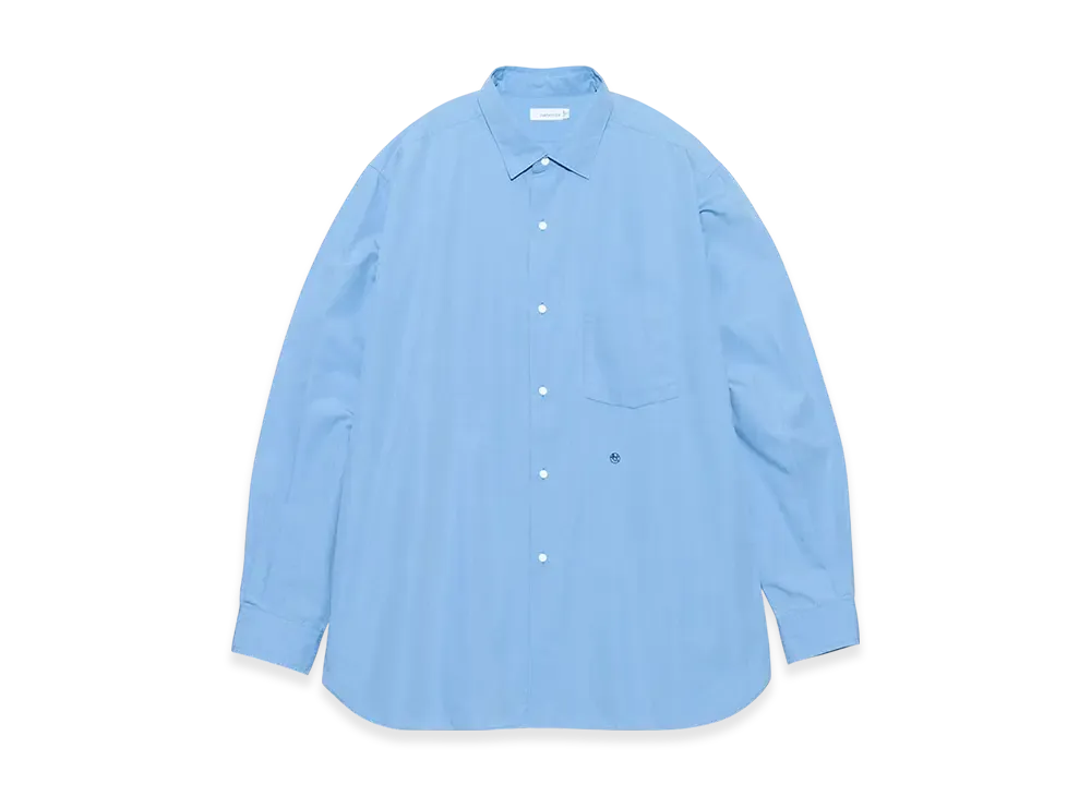 nanamica Regular Collar Wind Shirt "Sax"