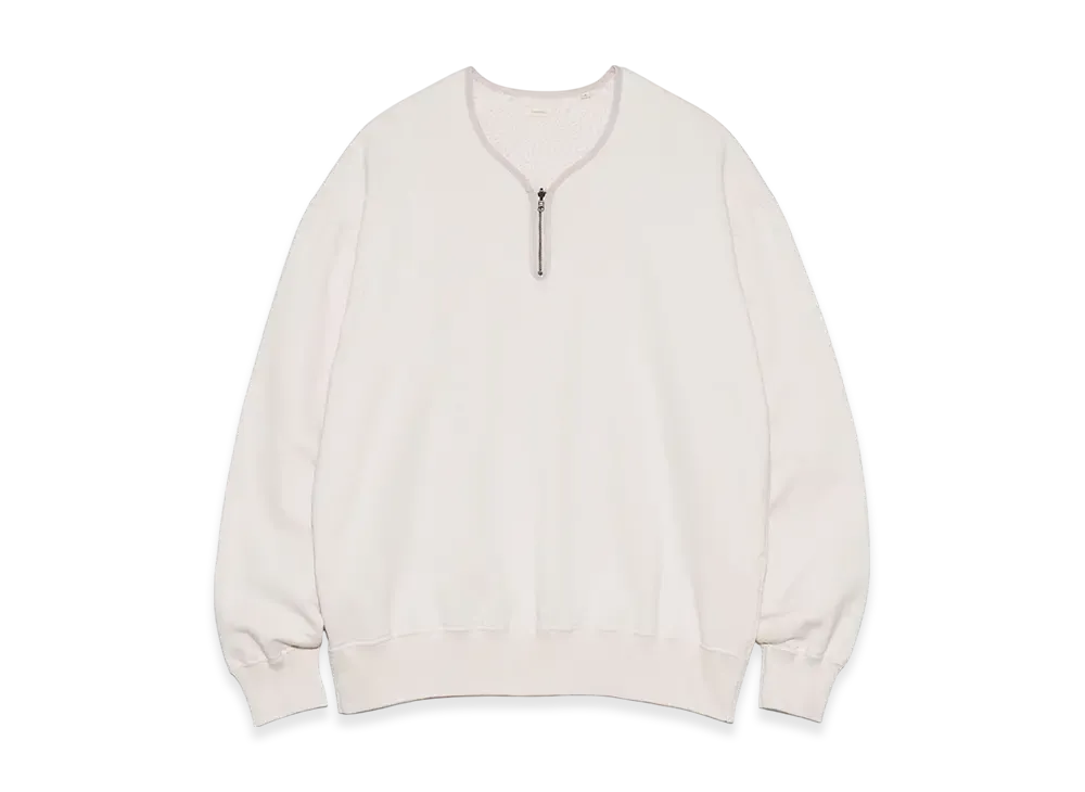 nanamica Reversible Half Zip Sweat "GrayishPink"