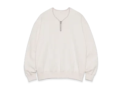 nanamica Reversible Half Zip Sweat "GrayishPink"