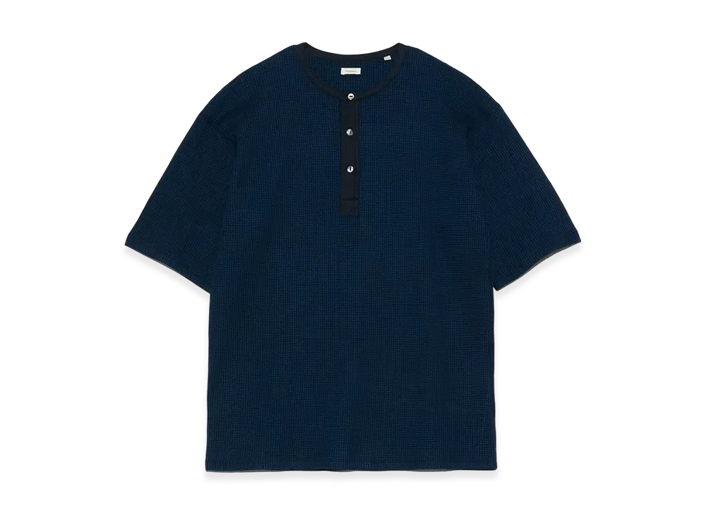 nanamica Henry Neck Thermal Sweat Tee "Navy"