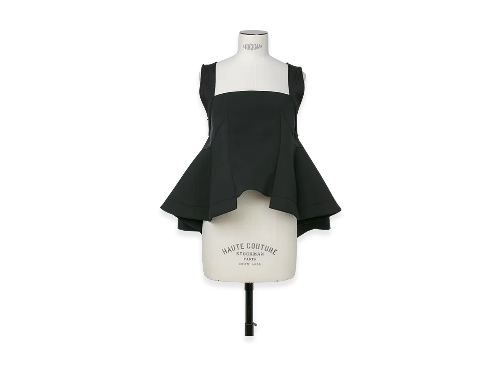 sacai Matelasse Twill Mix Pullover "Black"