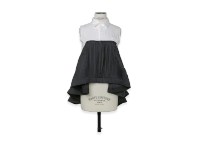 sacai Doeskin Mix Shirt "Black/Off White"