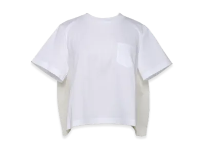 sacai Nylon Twill Mix Cotton Jersey T-Shirt "White"