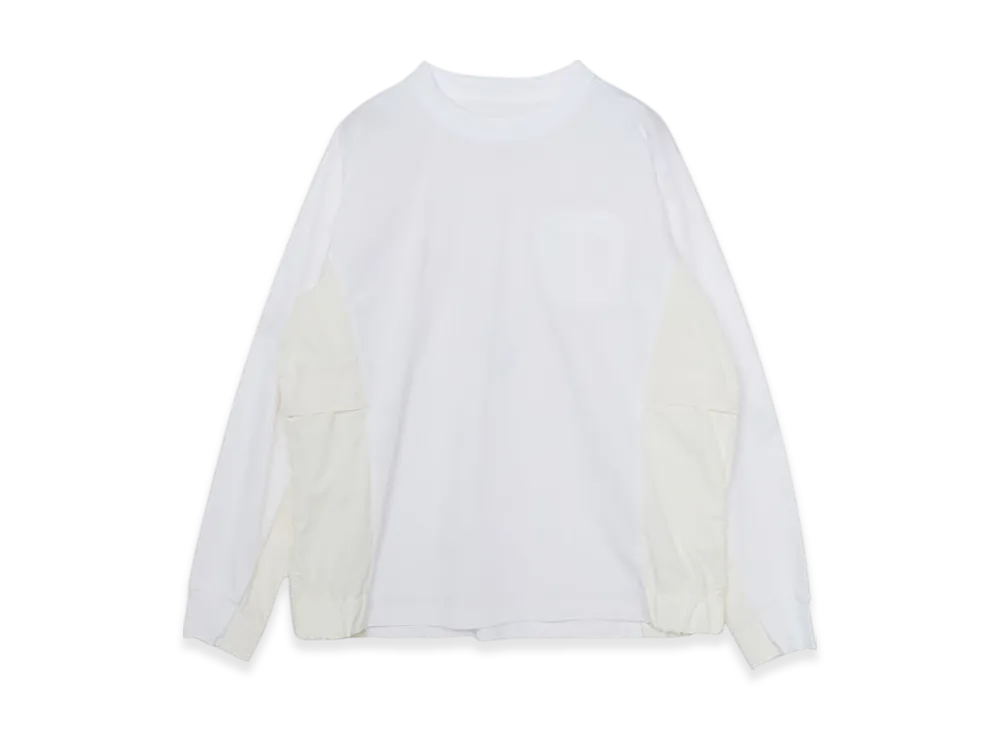 sacai Taslan Nylon x Cotton Jersey L/S T-Shirt 