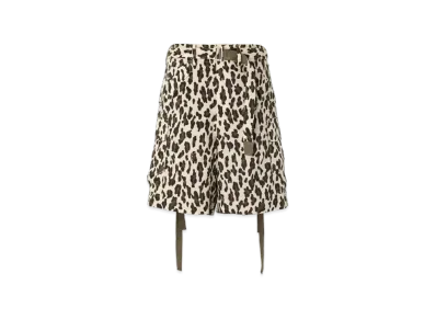 sacai Leopard Print Shorts "Ecru"