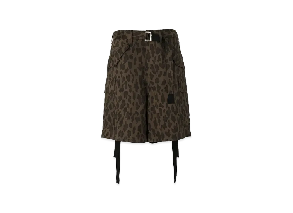 sacai Leopard Print Shorts "Brown"