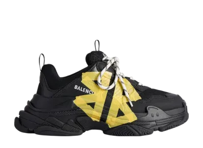 バレンシアガ トリプルS テープ タイプ スニーカー "ブラック/イエロー"