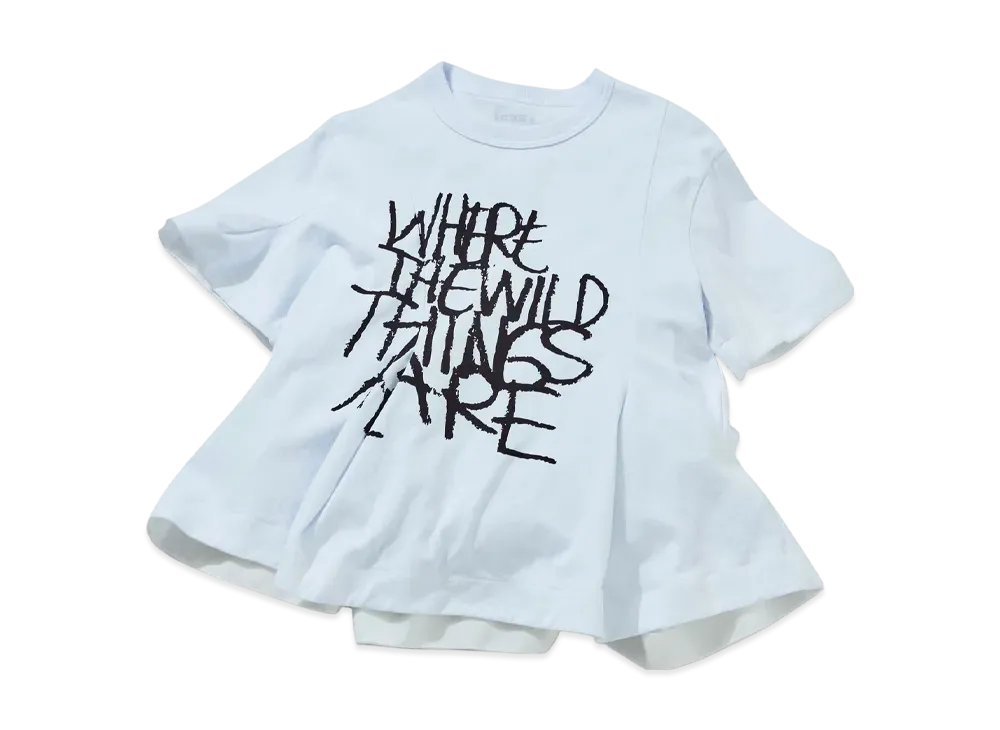 sacai WHERE THE WILD THINGS ARE Cotton Jersey T-Shirt "White"