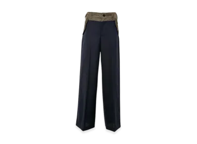 sacai Suiting Mix Pants "Navy/Dark Khaki"