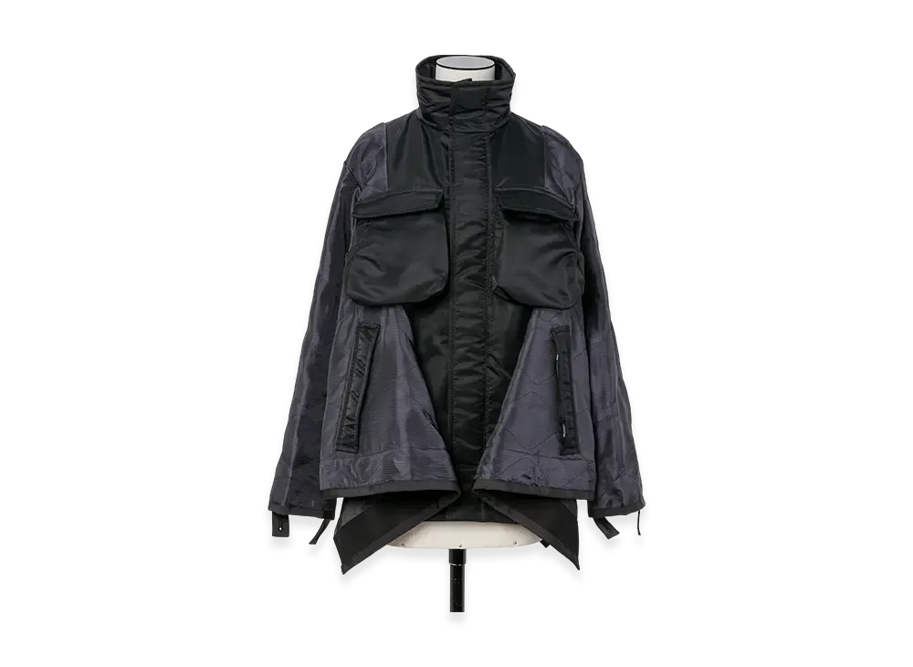 sacai Nylon Twill Mix Coat "Black"