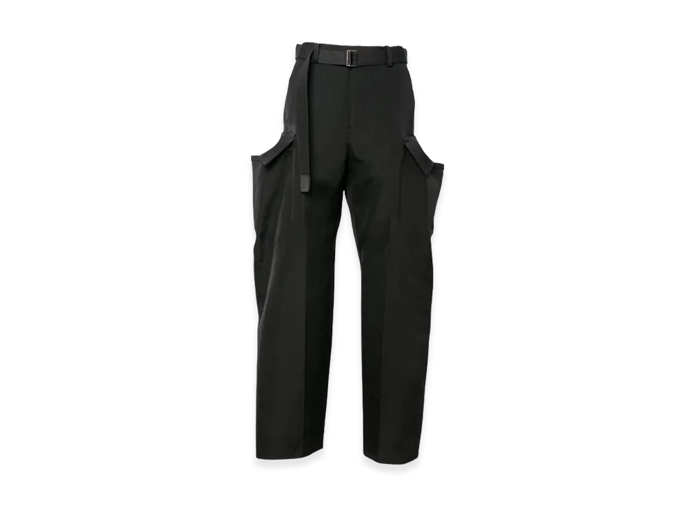 sacai Double-Faced Silk Cotton Pants "Black"