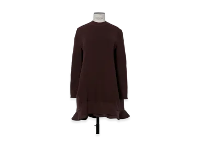 sacai Suiting Mix Knit Dress "Brown"