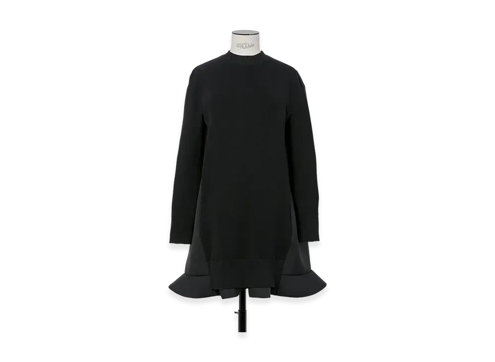 sacai Suiting Mix Knit Dress "Black"