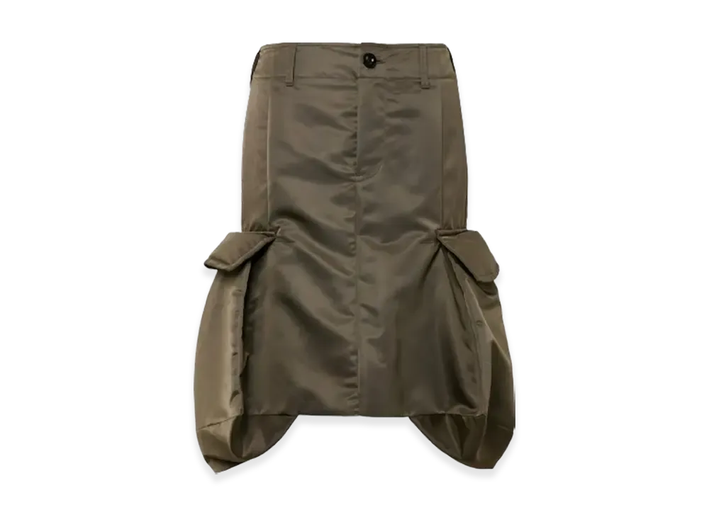 sacai Nylon Twill Skirt "Dark Khaki"