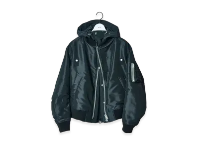sacai Nylon Twill x Grosgrain Blouson "Black"