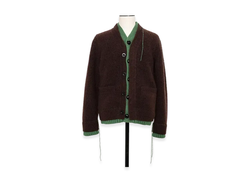 sacai Wool Knit Cardigan "Brown"