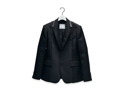 sacai Doeskin x Double-Faced Silk Cotton Jacket "Black"
