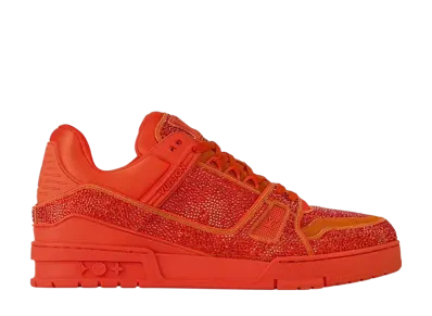 Swarovski × Louis Vuitton LV Trainer Sneaker "Orange"