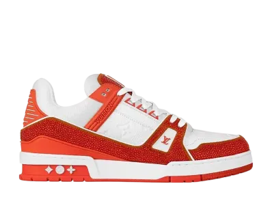 Swarovski × Louis Vuitton LV Trainer Sneaker "Orange"