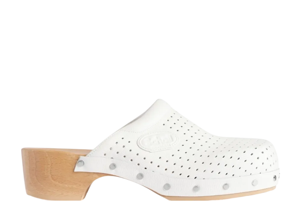 シュール × バレンシアガ ウィメンズ 40mm クロッグ ミュール "ホワイト"