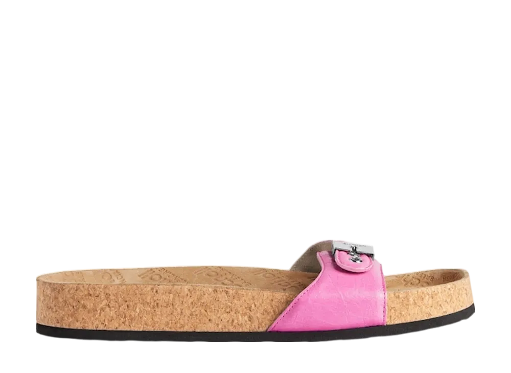 シュール × バレンシアガ ウィメンズ フラット サンダル "グロッシーピンク"