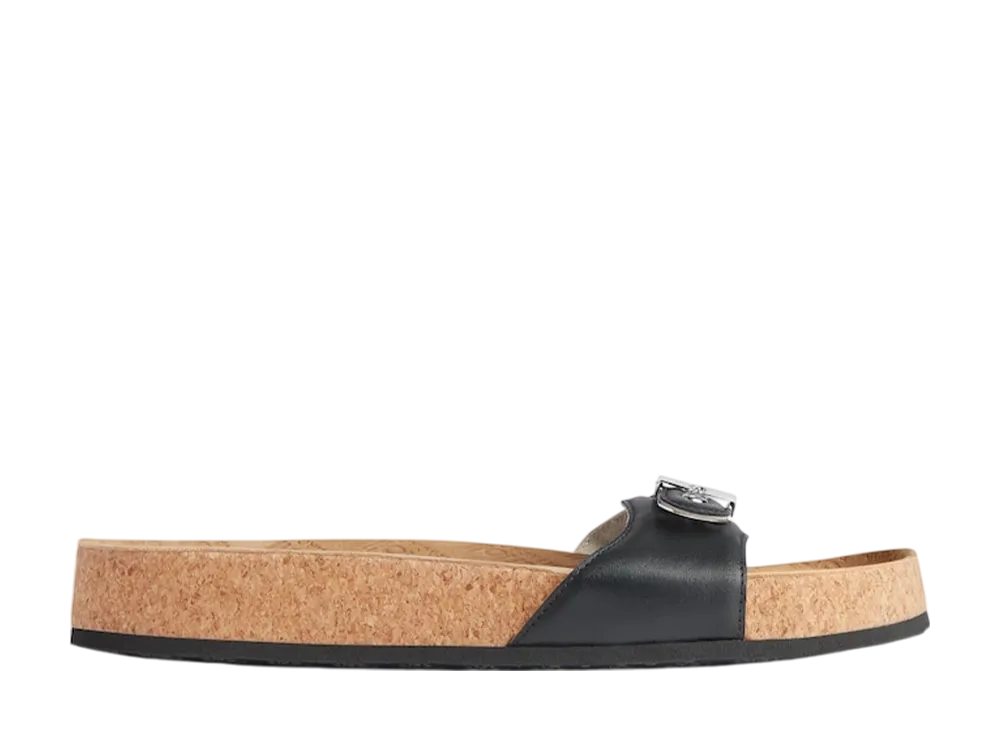 シュール × バレンシアガ ウィメンズ フラット サンダル "ブラック"