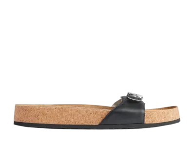 シュール × バレンシアガ ウィメンズ フラット サンダル "ブラック"